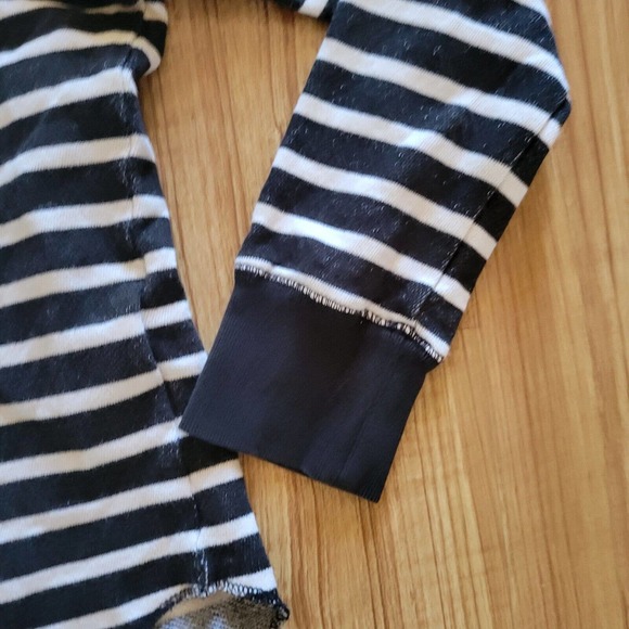 Denim & Supply Ralph Lauren Top Shirt Women Small Black White Striped Knit Basic - Picture 6 of 10